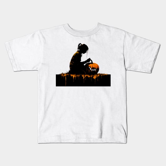 I Missyou pumpkin Kids T-Shirt by Apotis